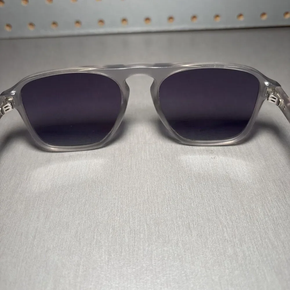 WMP Sunglasses Emerson Gray Silver Full Rim Square Polarized 100% UV Protection